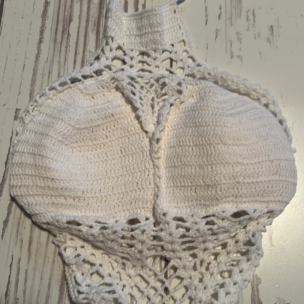 White crochet bodysuit - Picture 3 of 5